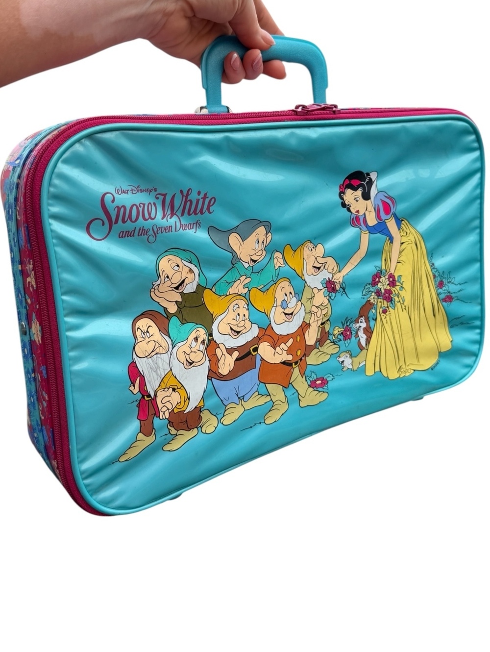 Vintage Snow White and the Seven Dwarfs Hard Case Suitcase